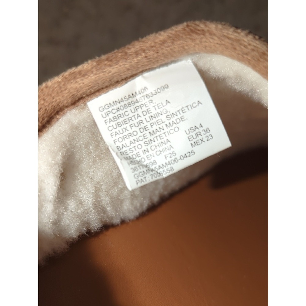 Madden NYC Faux Suede Platform Slip-On Shoes Sherpa Lined Tan Cozy Casual - Picture 2 of 8